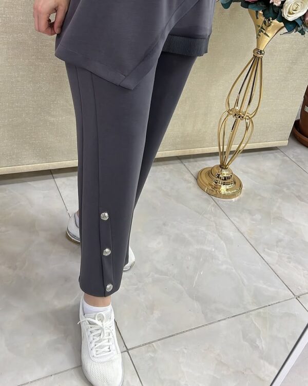 Yan Düğmeli Rahat Tunik Takım