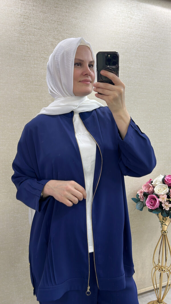 Mavi Fermuarlı Rahat Takım