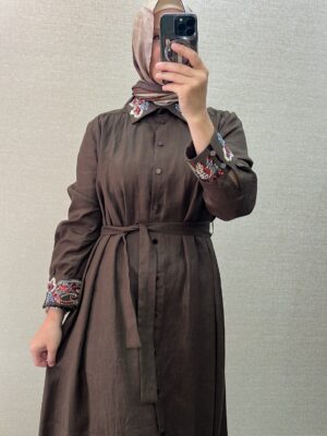 Ghisa Keten Şık Elbise