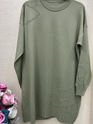 Çiçekli Merserize Tunik