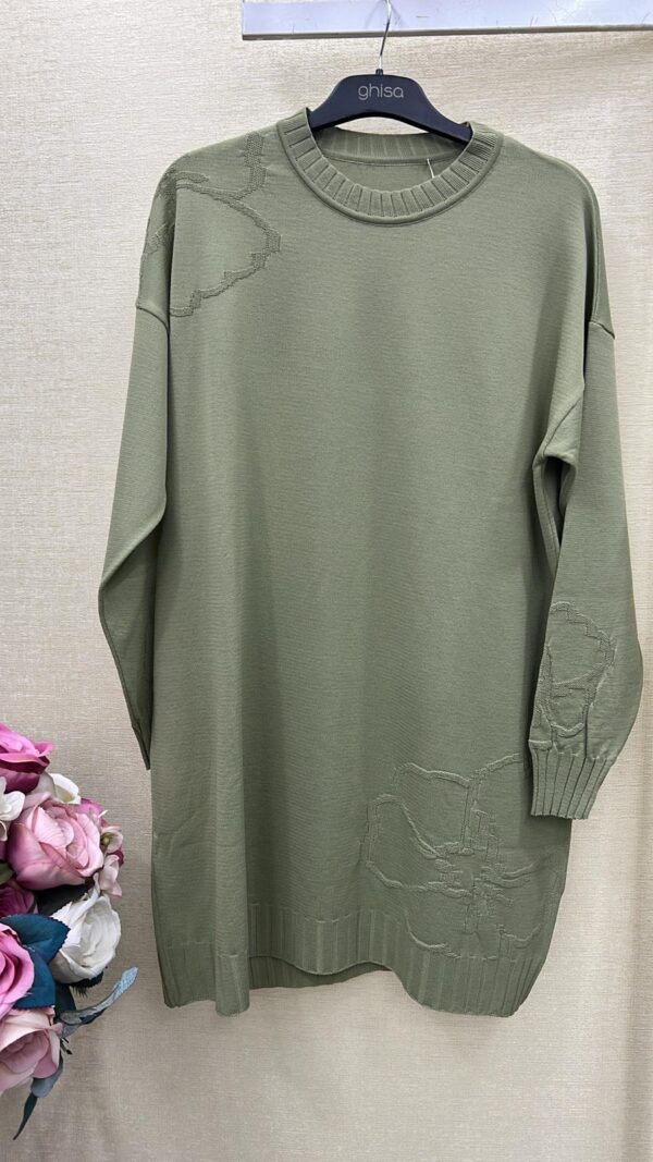 Çiçekli Merserize Tunik